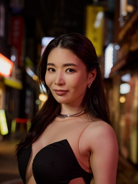 Rikako Katayama In Red Straps Taking BBC All Night 2