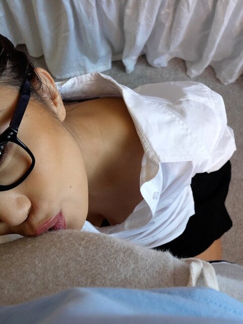 Nicole Doshi In Glasses Sucks Cock And Takes A Facial 3