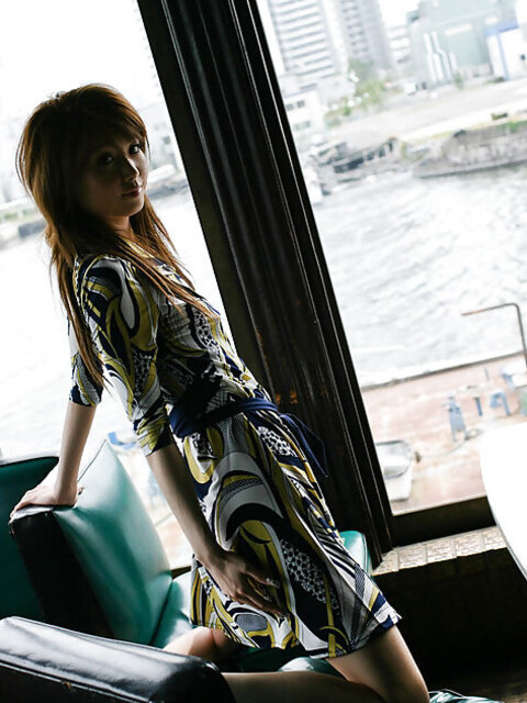 Rika Sakurai Opens Her Kimono By The Riverside Window 2