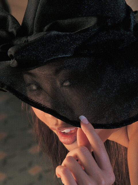 Miko Lee In Fishnets And A Veiled Hat Taking Anal