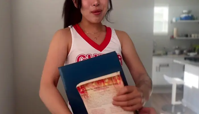 POV Nerd Gets Blowjob and Handjob From Korean Cheerleader With Braces