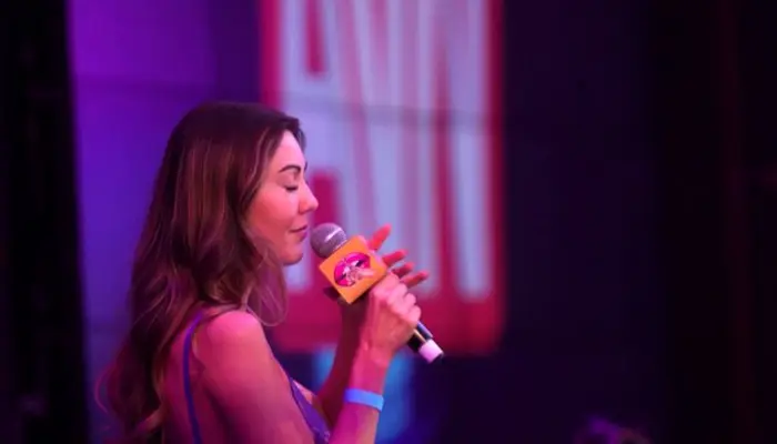 Kazumi Takes The Mic At A Wild Live Stage Show